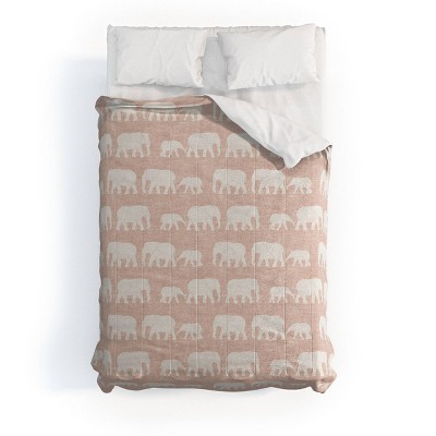 Deny Designs Kids' Little Arrow Design Co Elephants Marching Comforter Bedding Set