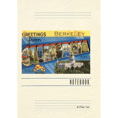 Vintage Lined Notebook Greetings from Berkeley, California - (Paperback)