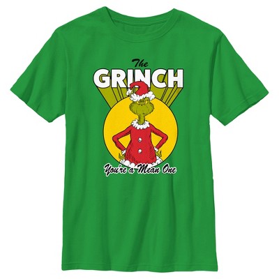 Boy's Dr. Seuss Christmas Grinch You're a Mean One T-Shirt
