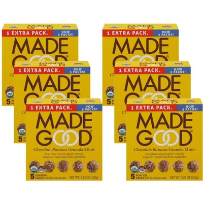 Made Good Chocolate Banana Granola Minis - Case of 6/5 pack, .85 oz