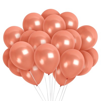 Treasures Gifted Pearlescent Rose Gold Balloons - 12 Inch Latex Balloons - 72 Pack