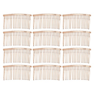 Unique Bargains No Slip Hair Side Combs Accessories Metal For Hair Styling 12 Pcs