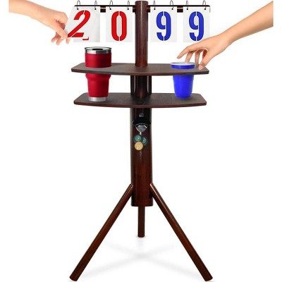 SWOOC Games – Cornhole Score Keeper & Other Yard Games – Weather Resistant – Cornhole Scoreboard W/ Drink Holder & Bottle Opener & Magnetic Cap Catch