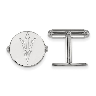 Black Bow Jewelry Sterling Silver Arizona State Sun Devils NCAA Cuff Links