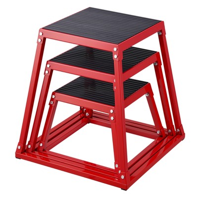 VEVOR Plyometric Jump Boxes, 12/18/24 Inch Plyo Box, Platform and Jumping Agility Box, Anti-Slip Fitness Exercise Step Up Box Set