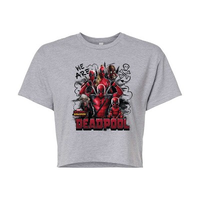 Women's - Marvel - We Are Deadpool Doodles Cropped Graphic T-Shirt