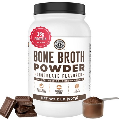 Bone Broth Protein, Grass Fed Protein Powder, Keto Protein Powder for Joint & Gut Health, Left Coast Performance, Unflavored, Chocolate & Vanilla