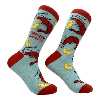 Crazy Dog Women's Shrimply The Best Socks Funny Seafood Shrimp Lovers Joke Footwear