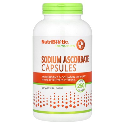 NutriBiotic Sodium Ascorbate, 250 Vegan Capsules