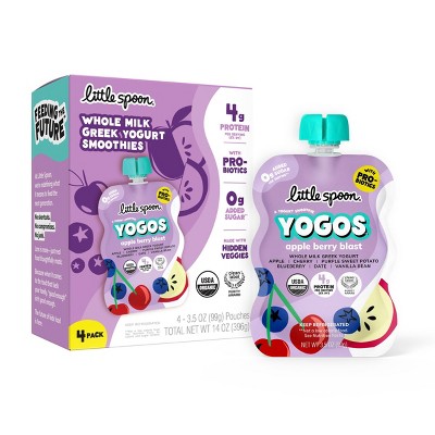 Little Spoon Apple Berry Greek Yogurt - 14oz/4ct