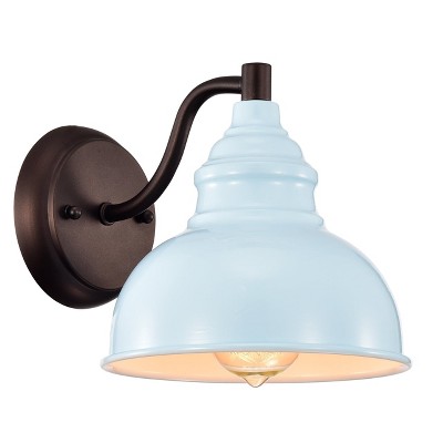 Chloe Lighting Ironclad Industrial 1 Light Oil Rubbed Bronze Indoor Wall Sconce 8"Wide