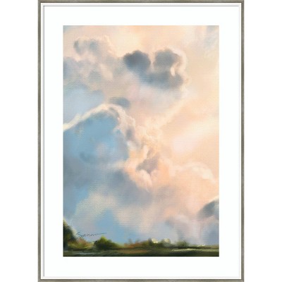 30"x41" Cloud I by Mary Sparrow Wood Framed Wall Art Print Silver - Amanti Art: Modern Lithograph, Fir Wood Frame, Vertical Layout
