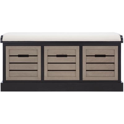 Briar 3 Drawer With Cushion Storage Bench - BCH5700 - Safavieh