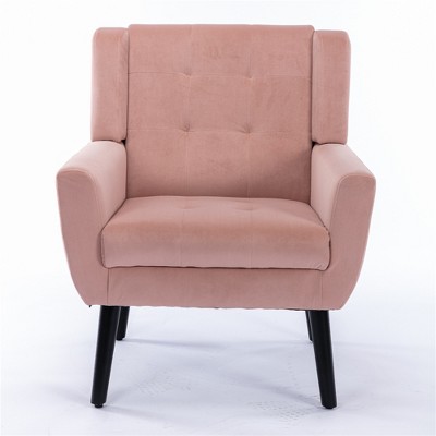 XINGHANZHENXUAN Modern Accent Chair, Armchair for Living Room, Bedroom & Home Office, Black Frame