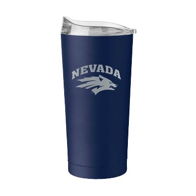NCAA Nevada Wolf Pack 20oz Powder Coat Tumbler: Portable Drinkware, Steel & Plastic