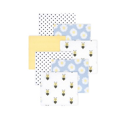 Little Treasure Hudson Baby Girls Cotton Poly Flannel Receiving Blankets 7Pk Multipack