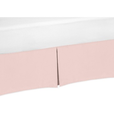 Sweet Jojo Designs Girl Baby Crib Bed Skirt Celestial Collection Solid Blush Pink