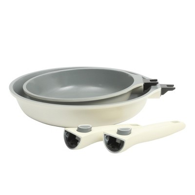 Sur La Table Kitchen Essentials Craft Studio Detachable Handle Ceramic Non Stick 8 &10 Inch Fry Pan Set