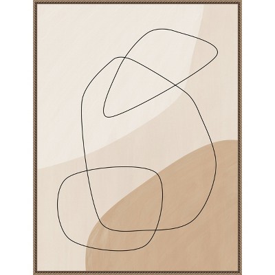 Amanti Art Graphic Shapes a Lines Poster by Elena Ristova Framed Canvas Wall Art