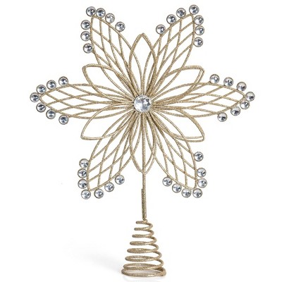 Ornativity Jewel Flower Tree Topper - Gold