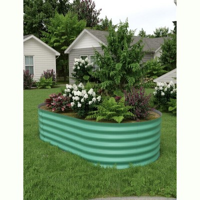 2-Pack Galvanized Steel Raised Garden Beds - Outdoor Deep Planter Box Kit, Rust-Resistant Coated Design for Vegetables, Flowers & Herbs