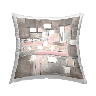Stupell Industries Soft Pink Neutral Abstract Patchwork Geometric Pattern
