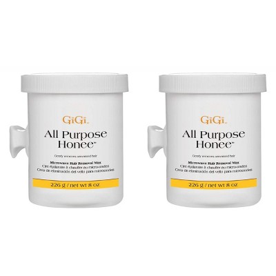 Gigi All Purpose Honee Microwave Wax - 8 oz (PACK OF 2) Painless Full Body Wax: Quality hair removal hard wax