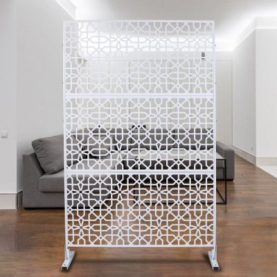 PAGED Outdoor Privacy Screen Freestanding, Metal Fence Privacy Screen, Balcony Privacy Screen for Deck Balcony Patio Outside Lawn Garden