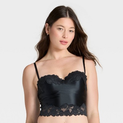 Women's Satin & Lace Lightly Lined Cami Bra - Auden™