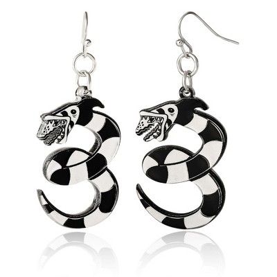 Beetlejuice Sandworm Dangle Hook Earrings