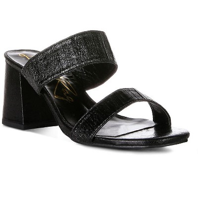 Giblet Metallic Slip On Block Heels Women