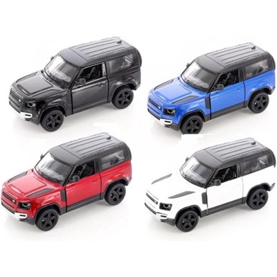 KiNSMART - Land Rover Defender 90 1:36 Scale 5" Die Cast Metal Model Toy SUV (-SetOf4)