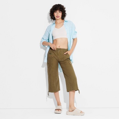 Women's Utility Cargo Capri Pants - Wild Fable™