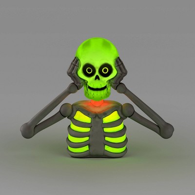 6" Animated Skeleton Torso Groundbreaker Halloween Decorative Prop White - Hyde and EEK! Boutique™