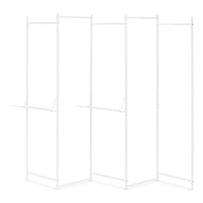 IRIS 5 Panel Free Standing Metal Garment Rack