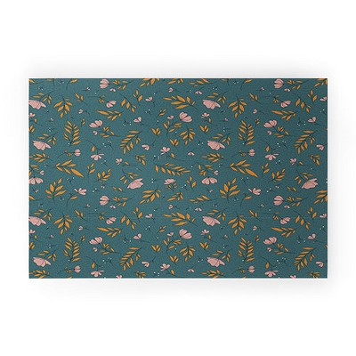 The Optimist I Can See The Change Floral Small Looped Vinyl Welcome Mat - Society6