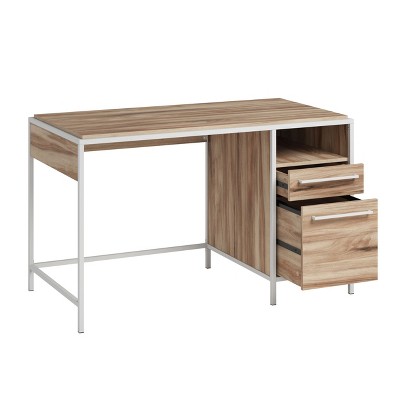 PAGED L-Shaped Desk Multi-Function Home Office Desks with Adjustable Shelve, Corner Desk for Living Room, Study