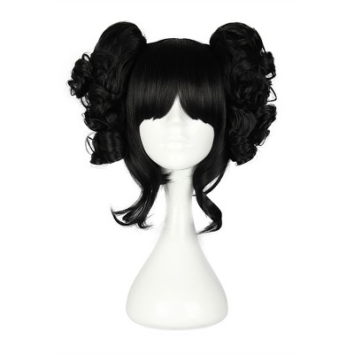 Unique Bargains Women Synthetic Fibre Human Hair Wigs 14" with Wig Cap