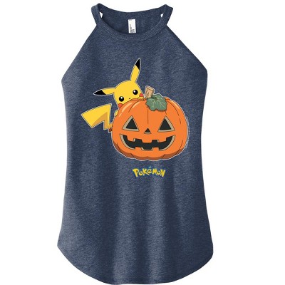 Women's - Pokémon - Pikachu Pumpkin Graphic High Neck Tank