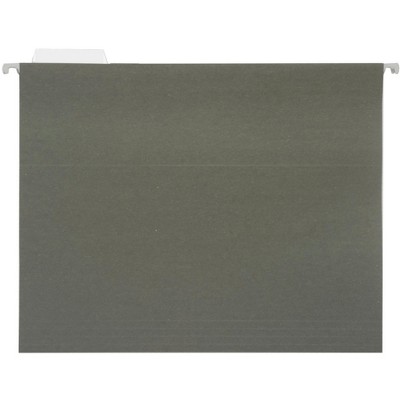 Pendaflex Essentials Hanging File Folder, 1/5 Cut, Letter Size, Standard Green, Pack of 25