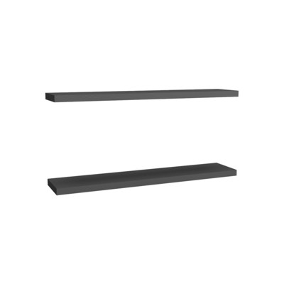 SEVOBAL Utility Storage Shelves Floating Shelf Lyle Set of Two Space Saving Design for Living Room or Office, Matte Gray, 9.8"*47.3"*1.5"
