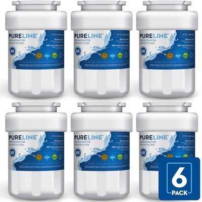 PureLine MWF Replacement Water Filter for GE® Refrigerators, Replaces Kenmore 46-9991, Smartwater MWFP and Filter Models MWFINT, GWF, GWFA (6 Pack)