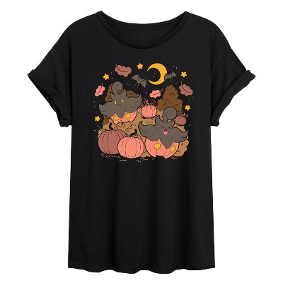 Women's - Pokémon - Halloween Pumpkin Patch Oversized Graphic T-Shirt