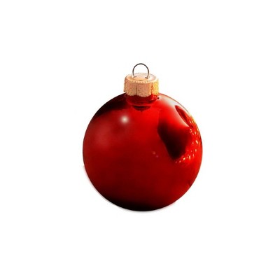Northlight Shiny Finish Glass Christmas Ball Ornaments - 2.75" (70mm) - Red - 12ct