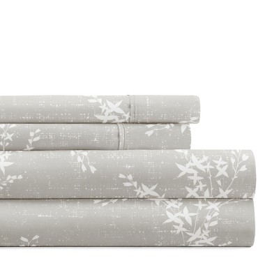 Pattern Bed Sheet Set, Soft Double Brushed Microfiber, 4 Piece, Delicate Details - Becky Cameron