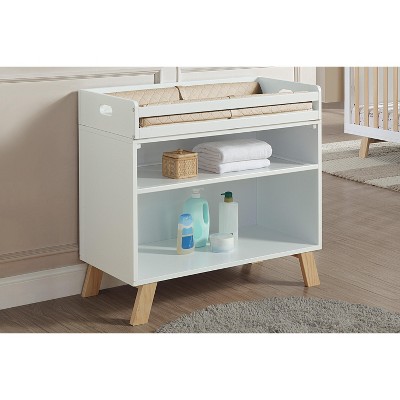Gulches Modern White & Natural Multi-Purpose Changing Table