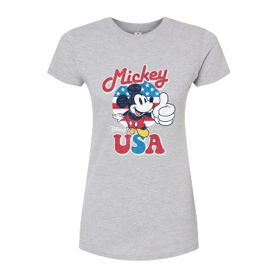Women's - Disney - Mickey USA Fitted Graphic T-Shirt
