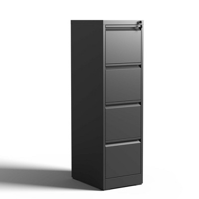 Dexmalle 4 Drawer Metal Vertical File Cabinet with Lock,White