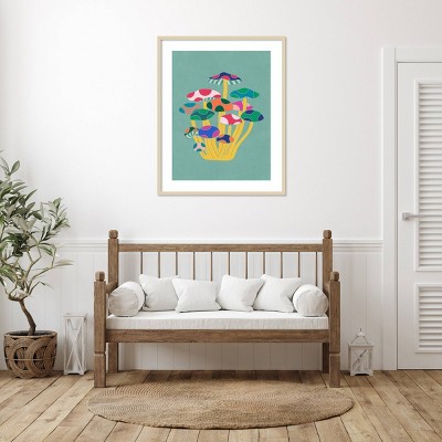 Amanti Art Rainbow Mushrooms by Sarah Leonard Framed Wall Art Print