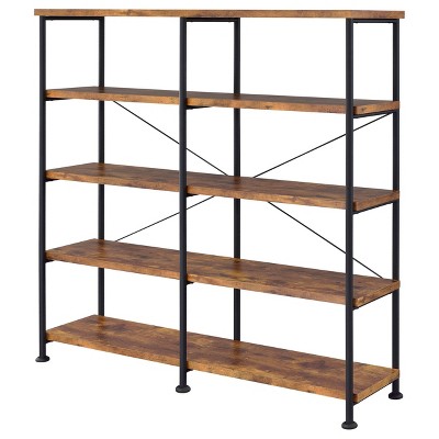 Analiese 4 Shelf Double Bookcase - Coaster
